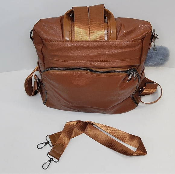 Women Backpack Purses PU Leather Waterproof Daypack Casual Shoulder satchel bag - Picture 5 of 12